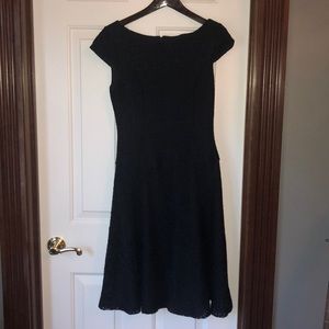 Navy Blue Tea Length Dress